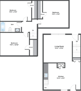 3 bedroom townhome